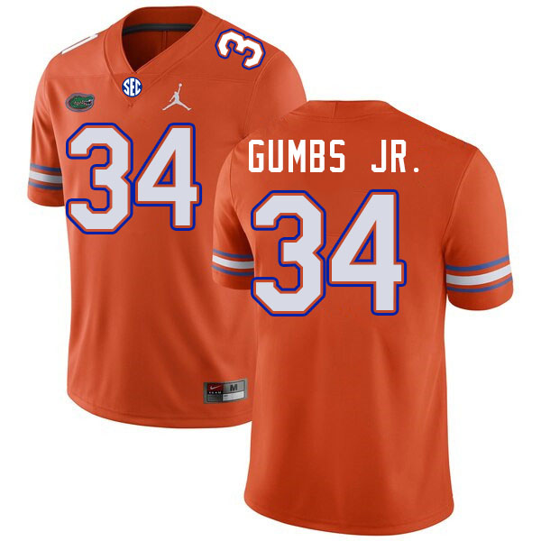 Florida Gators #34 George Gumbs Jr. College Football Jerseys Stitched-Orange